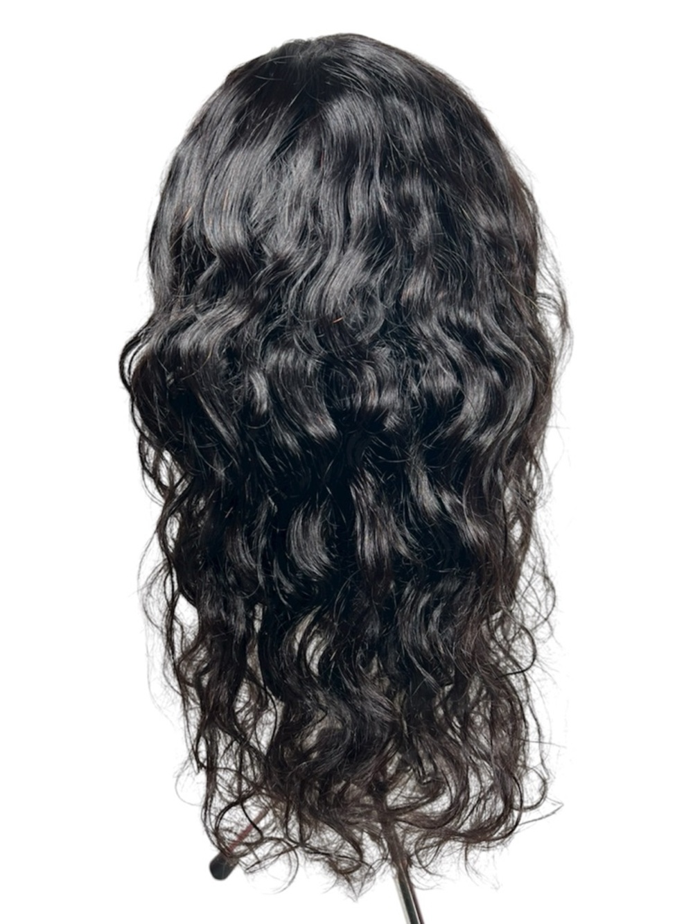 Natural Black Human Hair Body Wave 22 Inch Half Wig